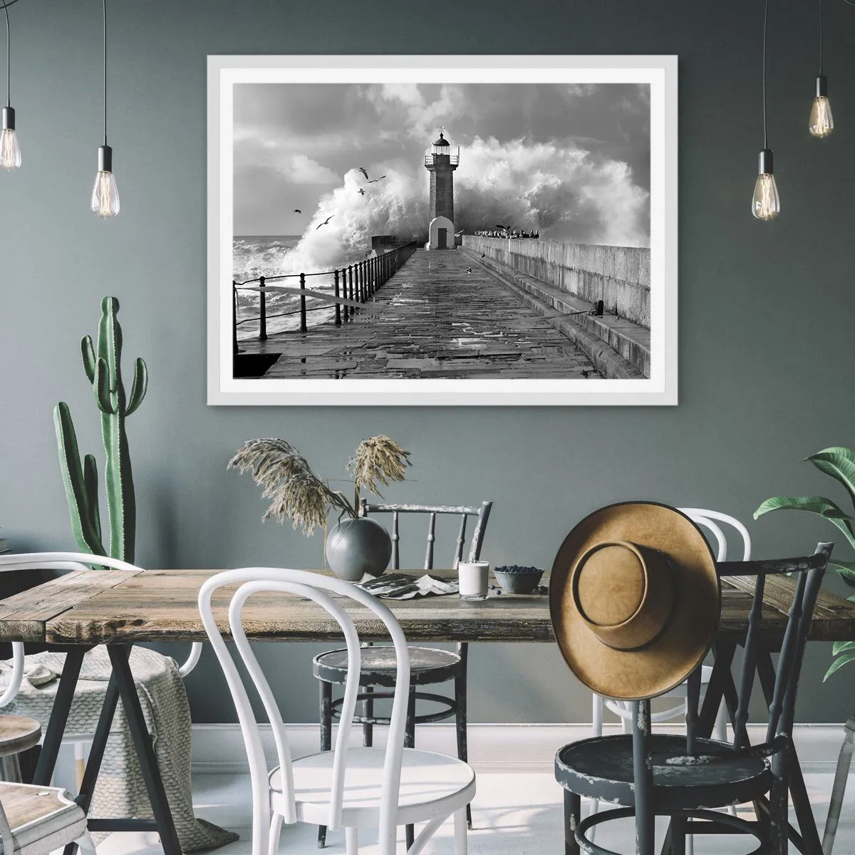 Plagát v bielom ráme - Nebojácna - 70x50 cm