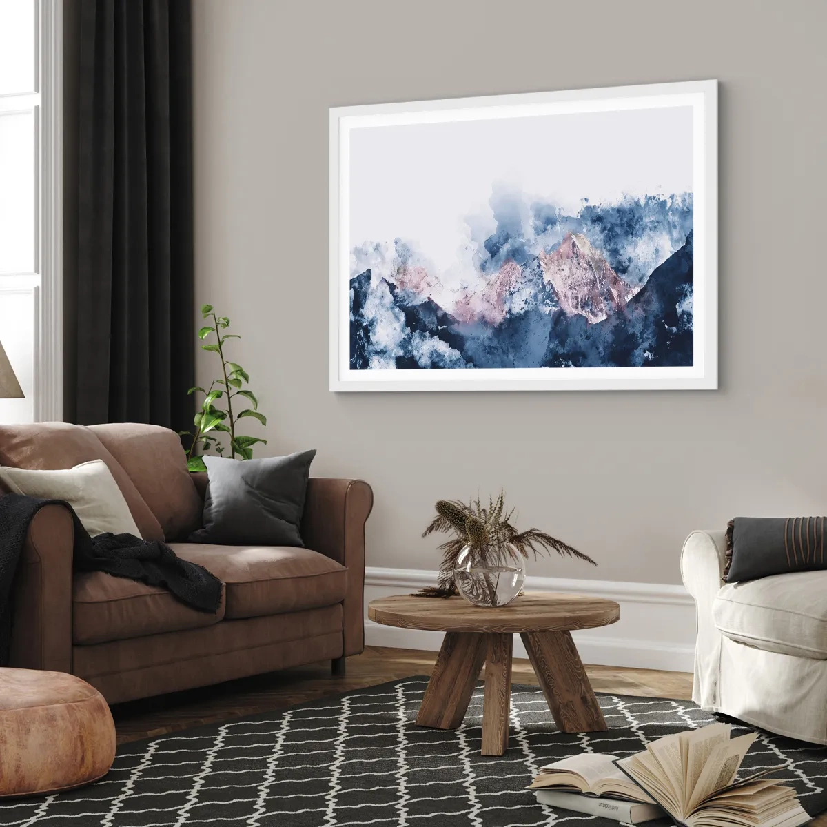 Plagát v bielom ráme - To sú vrcholy! - 100x70 cm