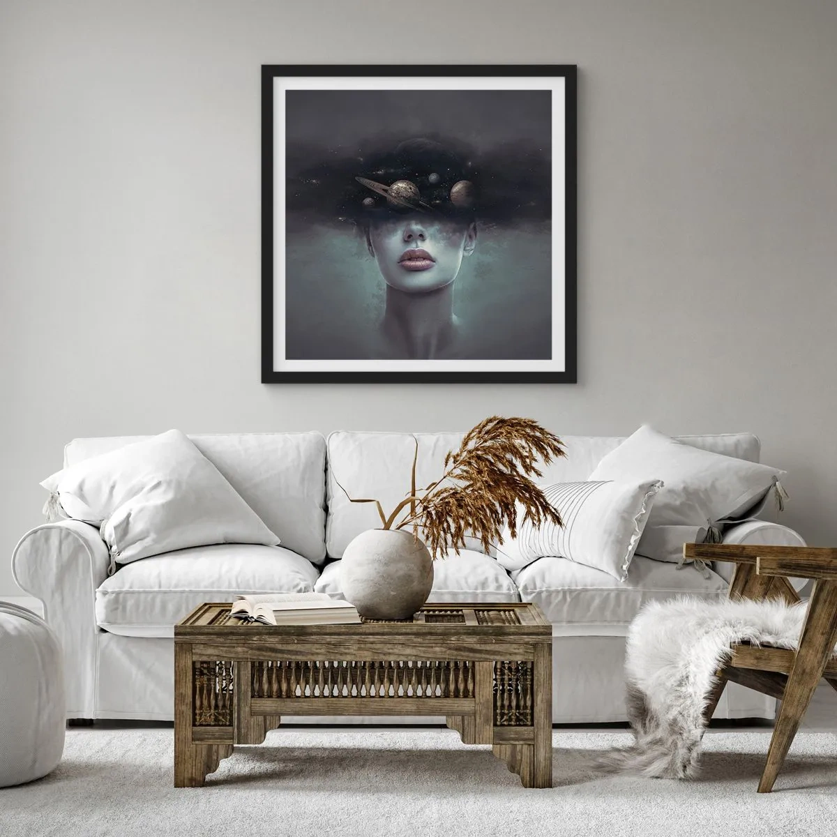 Plagát v čiernom ráme - A planéty… - 60x60 cm