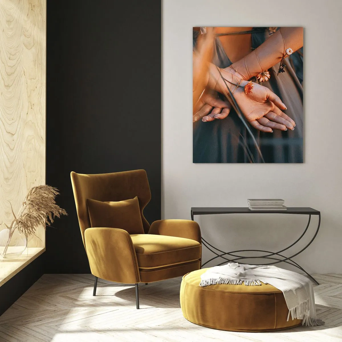 Obraz na skle - Prepojená s prírodou - 70x100 cm