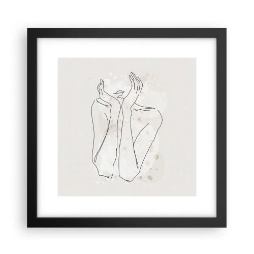 Plagát v čiernom ráme - Zasnený okamih - 30x30 cm