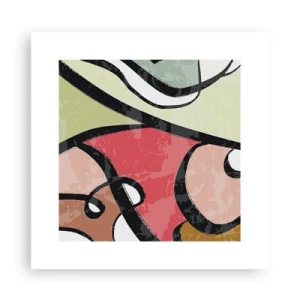 Plagát - Piruety uprostred farieb - 30x30 cm