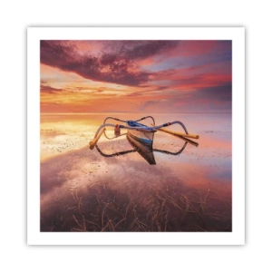 Plagát - Pokoj tropického večera - 60x60 cm