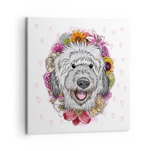 Obraz na plátne - Šteňacia radosť - 60x60 cm