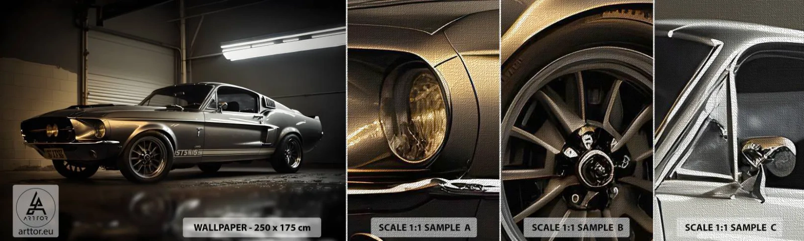 Vzorka fototapety Premium Canvas - Návrat do minulosti - Športové autá, Retro, klasické - 100x30 cm