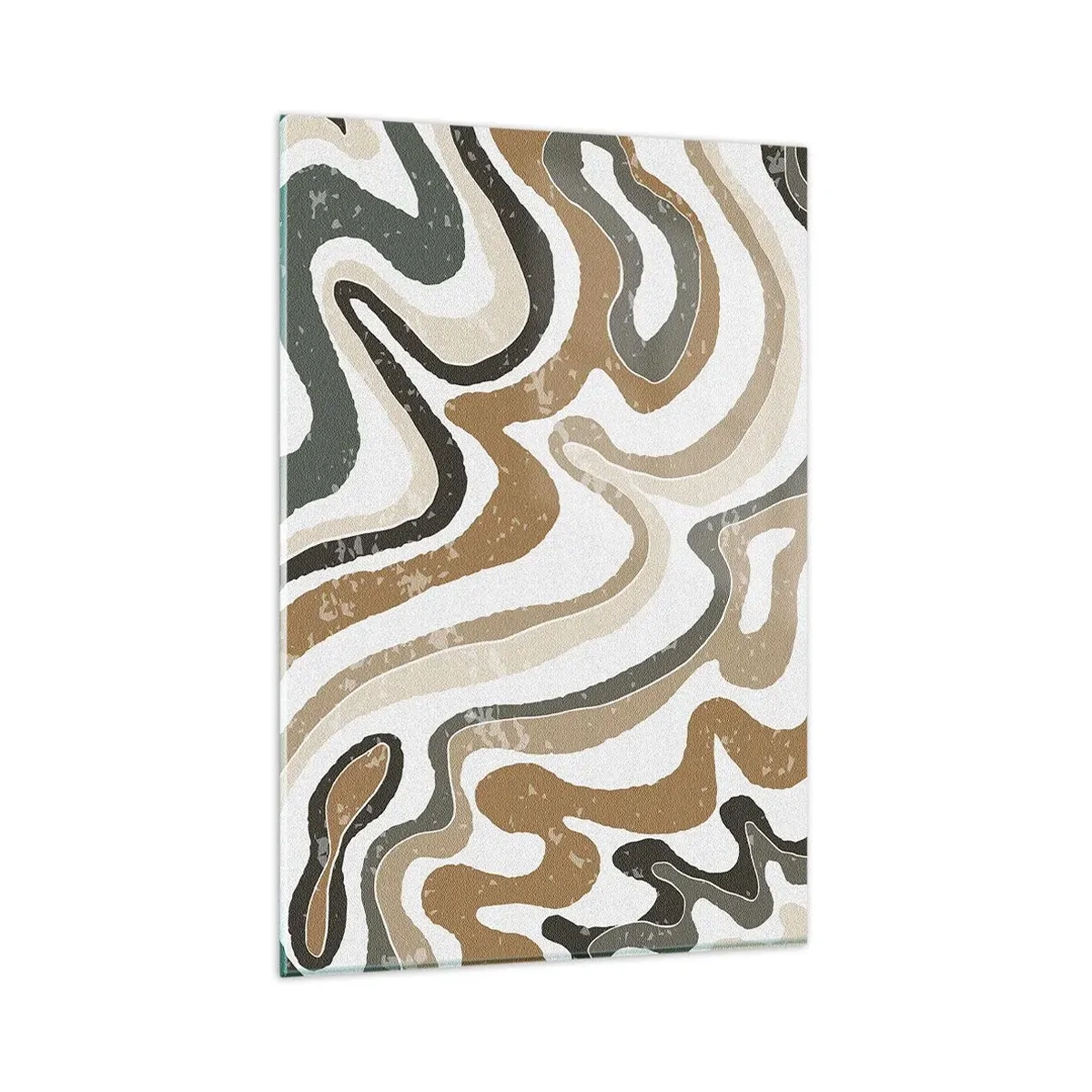 Obraz na skle - Meandre zemitých farieb - 80x120 cm