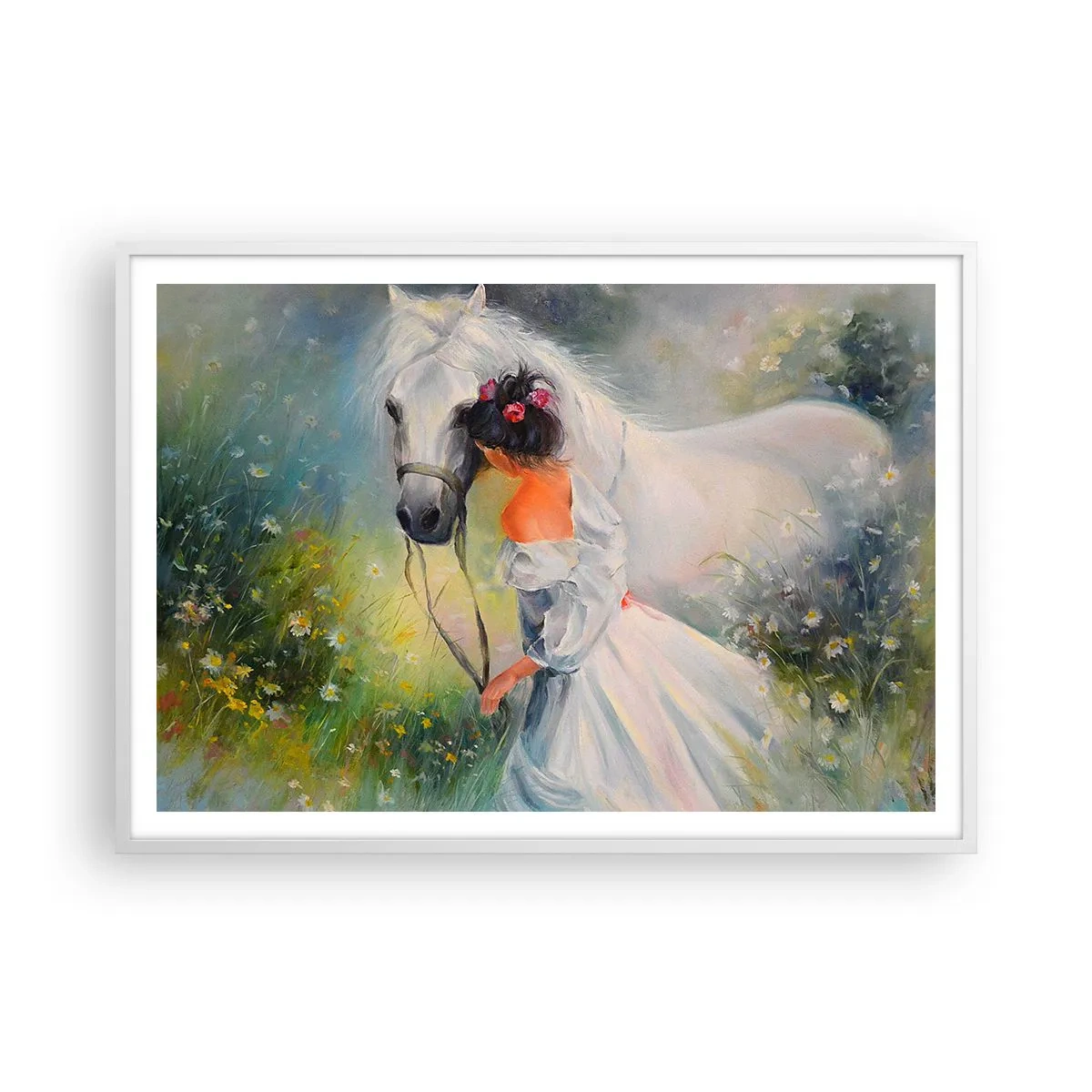 Plagát v bielom ráme - Ako z krásneho sna - 100x70 cm