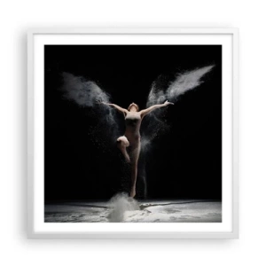 Plagát v bielom ráme - Elfovia existujú - 60x60 cm