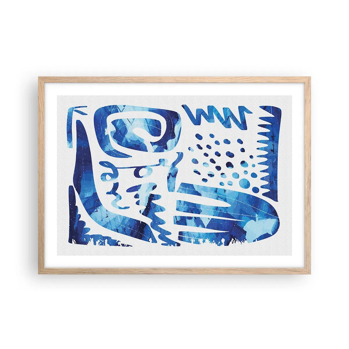 Plagát v ráme zo svetlého duba - Späť ku koreňom - 70x50 cm