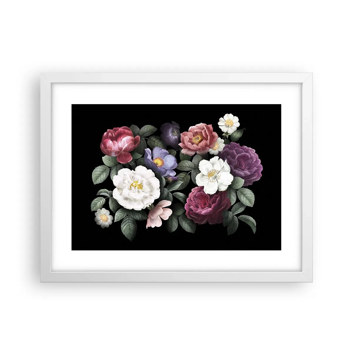 Plagát v bielom ráme - Z anglickej záhrady - 40x30 cm