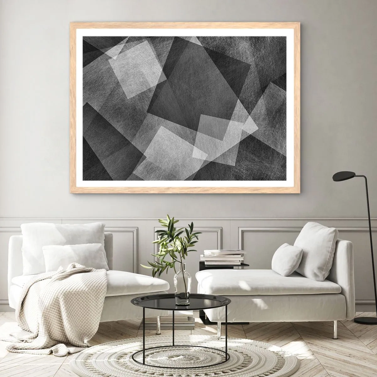 Plagát v ráme zo svetlého duba - Odveký symbol trvalosti a poriadku - 100x70 cm