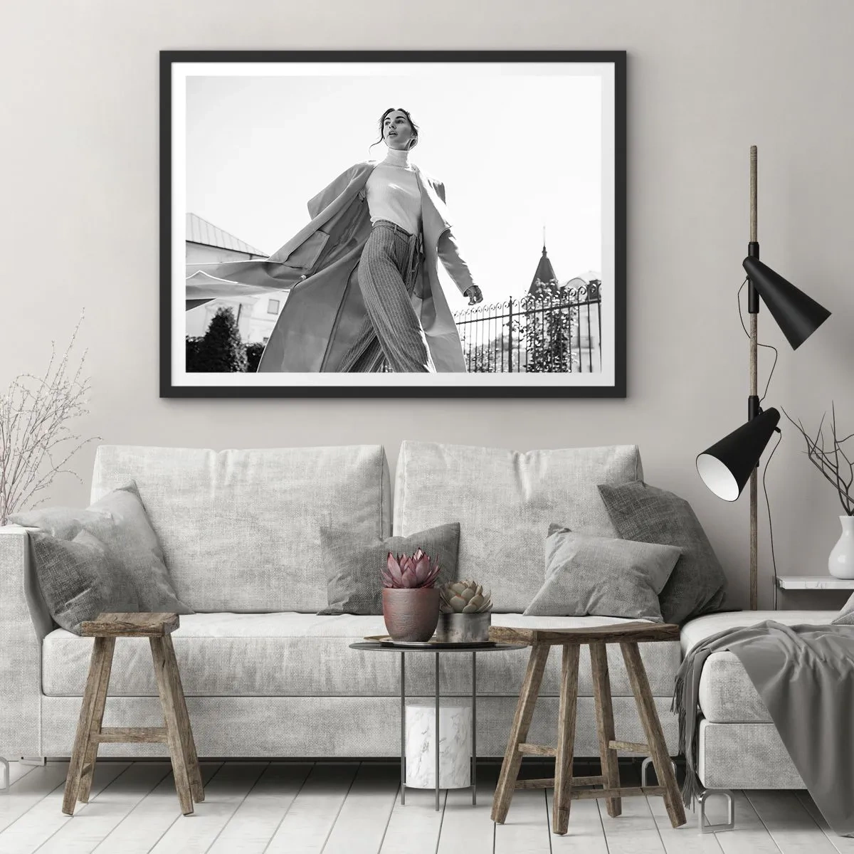 Plagát v čiernom ráme - Ideš so mnou? - 70x50 cm