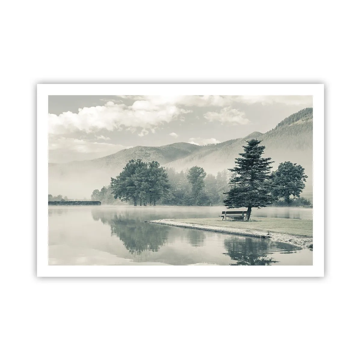 Plagát - Jazero ešte spí - 91x61 cm