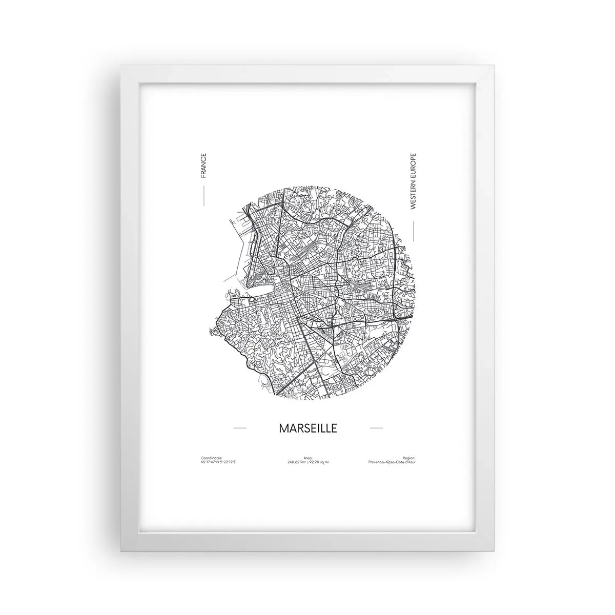 Plagát v bielom ráme - Anatómia Marseille - 30x40 cm