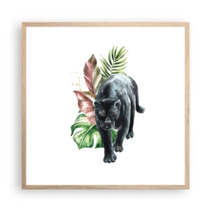 Plagát v ráme zo svetlého duba - Divokosť v srdci - 60x60 cm