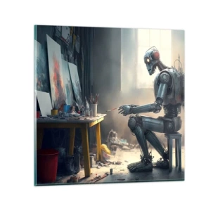 Obraz na skle - Akt stvorenia - 40x40 cm