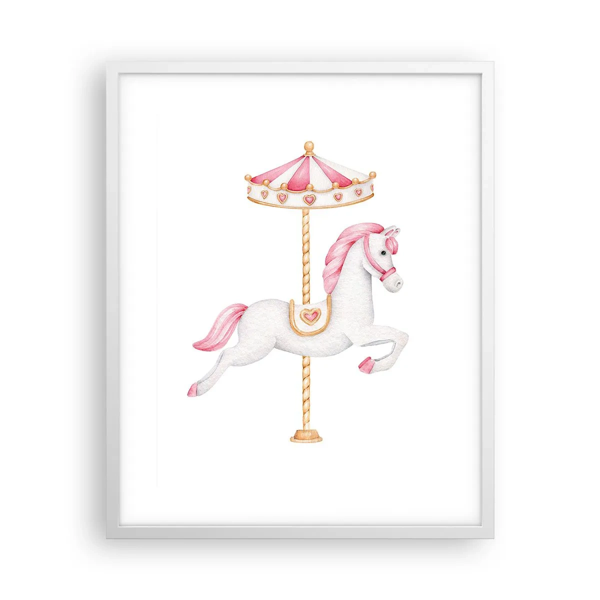 Plagát v bielom ráme - Vyrazil z kopýtka - 40x50 cm