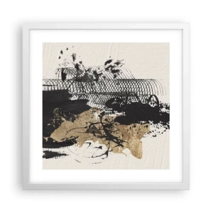 Plagát v bielom ráme - Kompozícia s vášňou - 40x40 cm