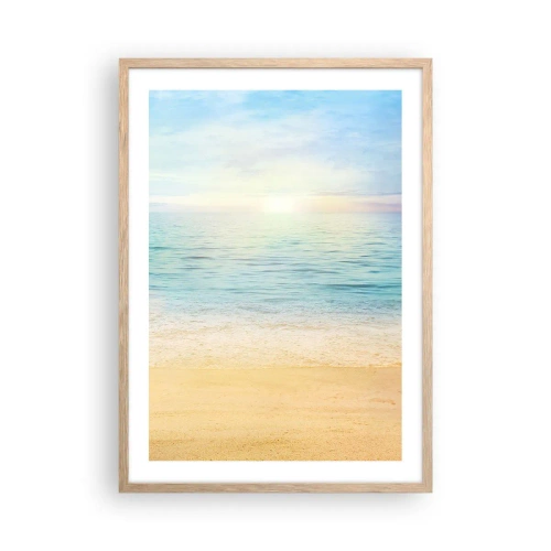 Plagát v ráme zo svetlého duba - Veľká modrá - 50x70 cm