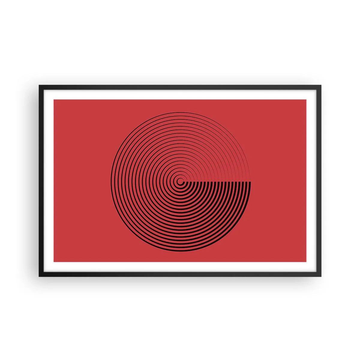 Plagát v čiernom ráme - Kruhový pohyb - 91x61 cm