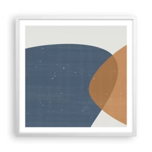 Plagát v bielom ráme - Ovály a vplyvy - 60x60 cm