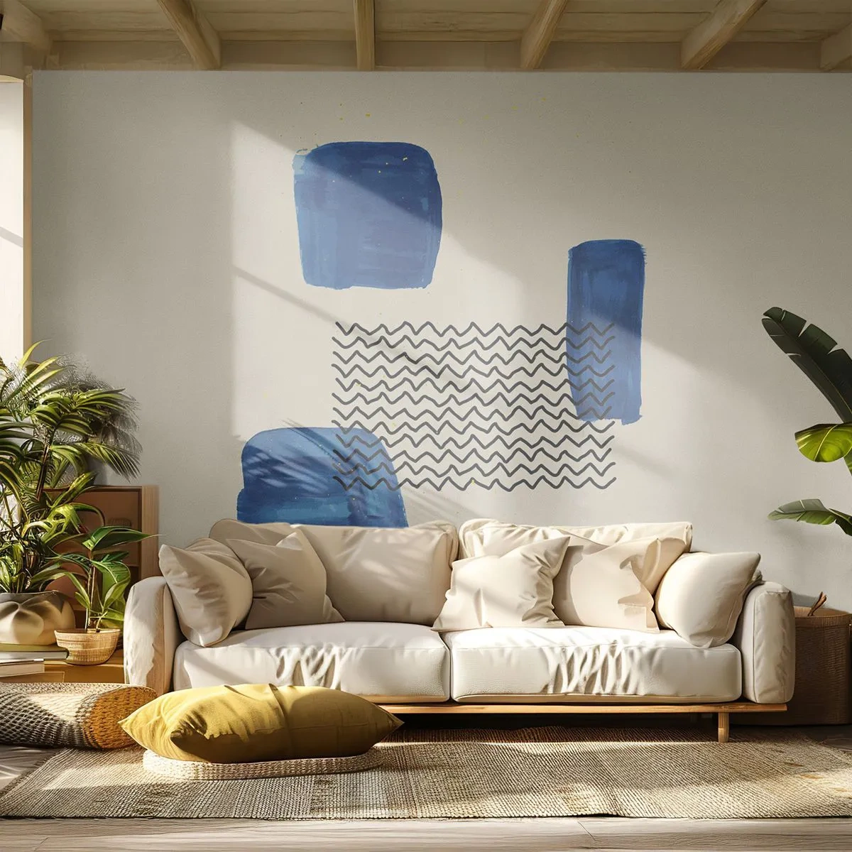 Fototapeta Premium Sand - Abstraktné kvarteto - Abstrakcia, Kus, Moderné umenie. - 500x350 cm