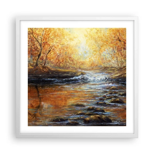 Plagát v bielom ráme - Zlatý potok - 50x50 cm