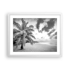 Plagát v bielom ráme - Keď túžiš po samote…. - 50x40 cm