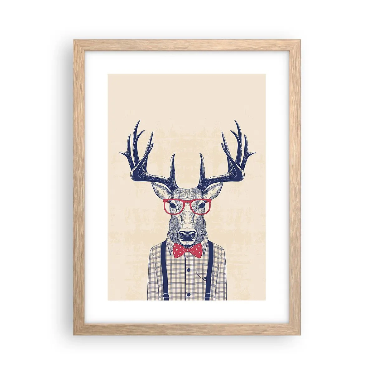 Plagát v ráme zo svetlého duba - Zábavná extravagancia - 30x40 cm