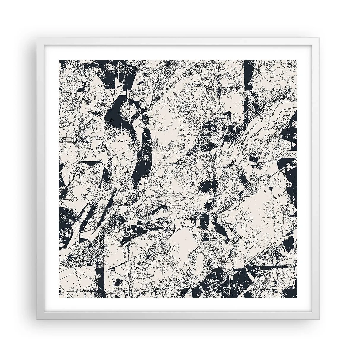 Plagát v bielom ráme - Prelínanie protikladov - 60x60 cm