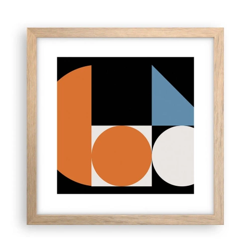 Plagát v ráme zo svetlého duba - Figurínový systém - 30x30 cm