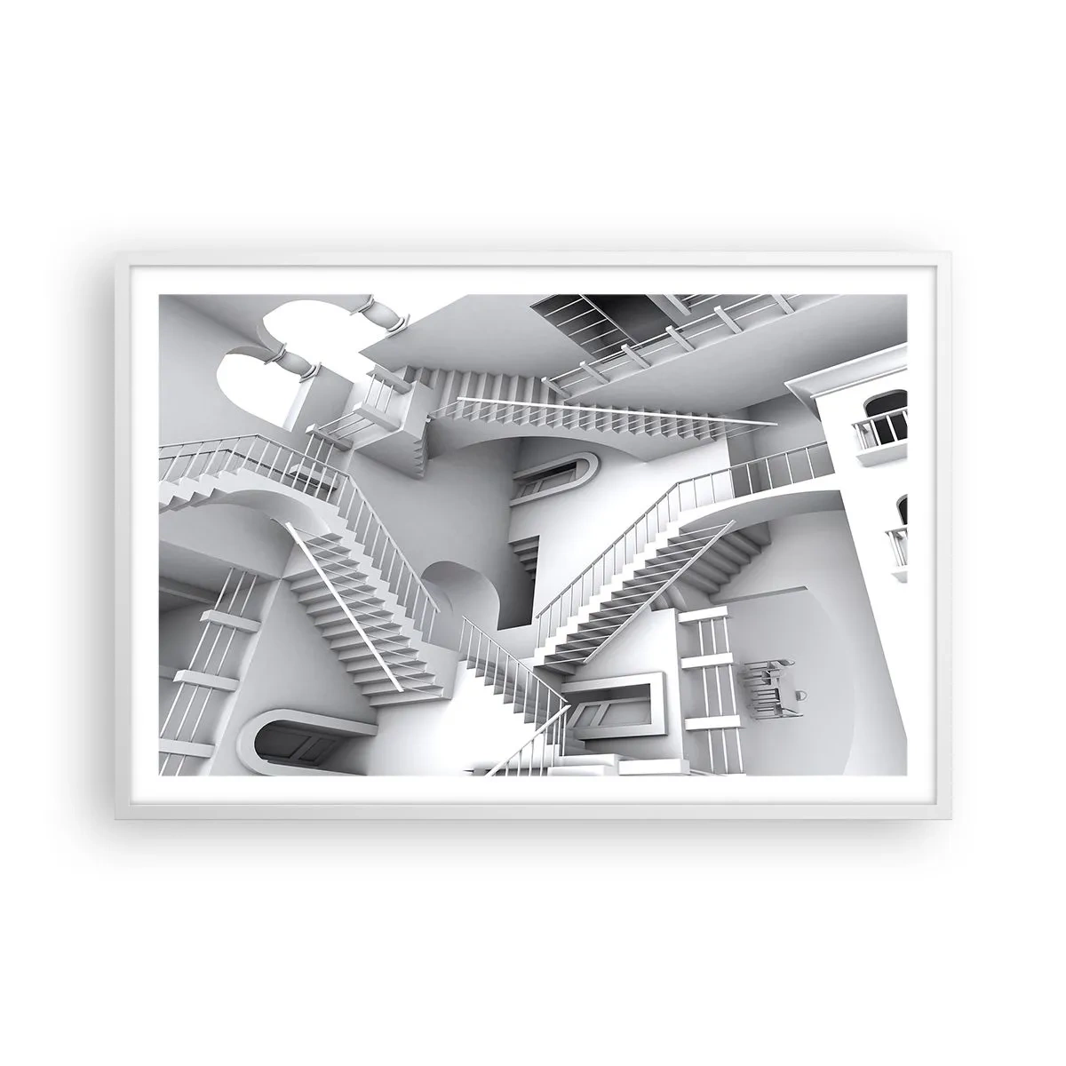 Plagát v bielom ráme - Paradoxy prostoru - 91x61 cm