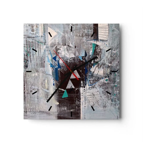Nástenné hodiny - Prednostné poradie trojuholníkov - 40x40 cm