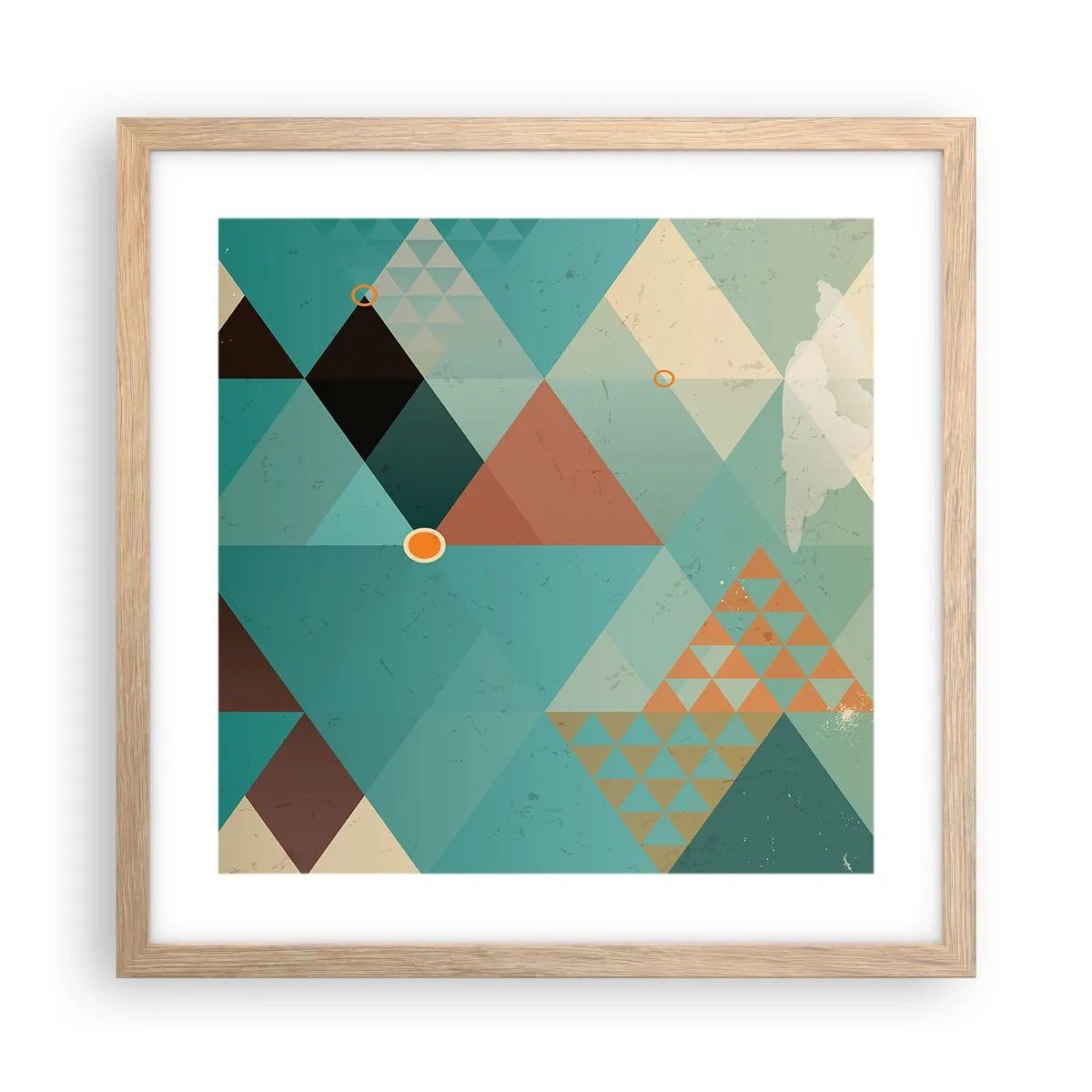 Plagát v ráme zo svetlého duba - Jednota mnohosti, mnohosť jednoty - 40x40 cm