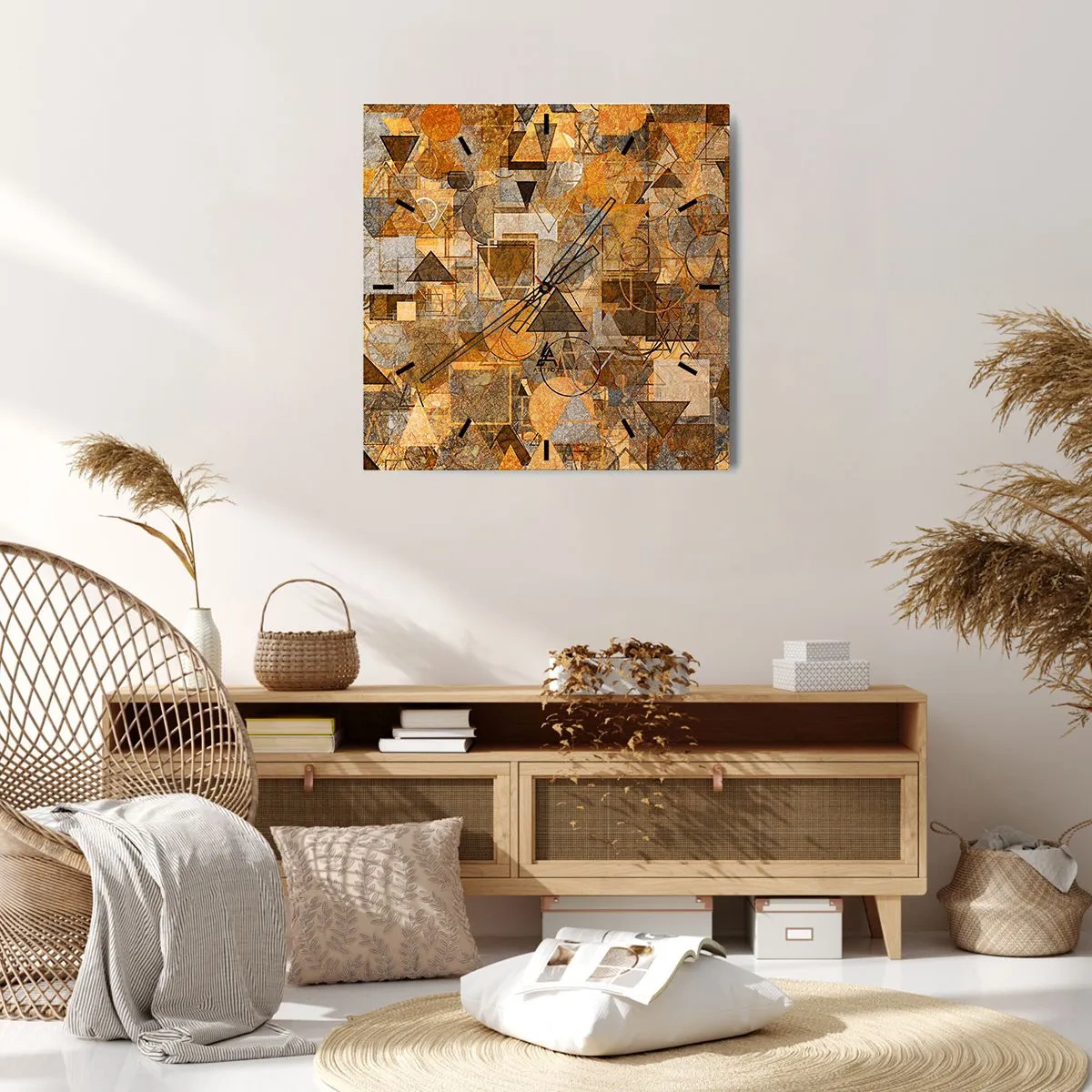 Nástenné hodiny - Svet zachytený do tvaru - 40x40 cm