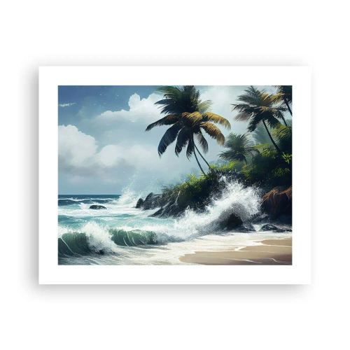 Plagát - Na tropickom pobreží - 50x40 cm