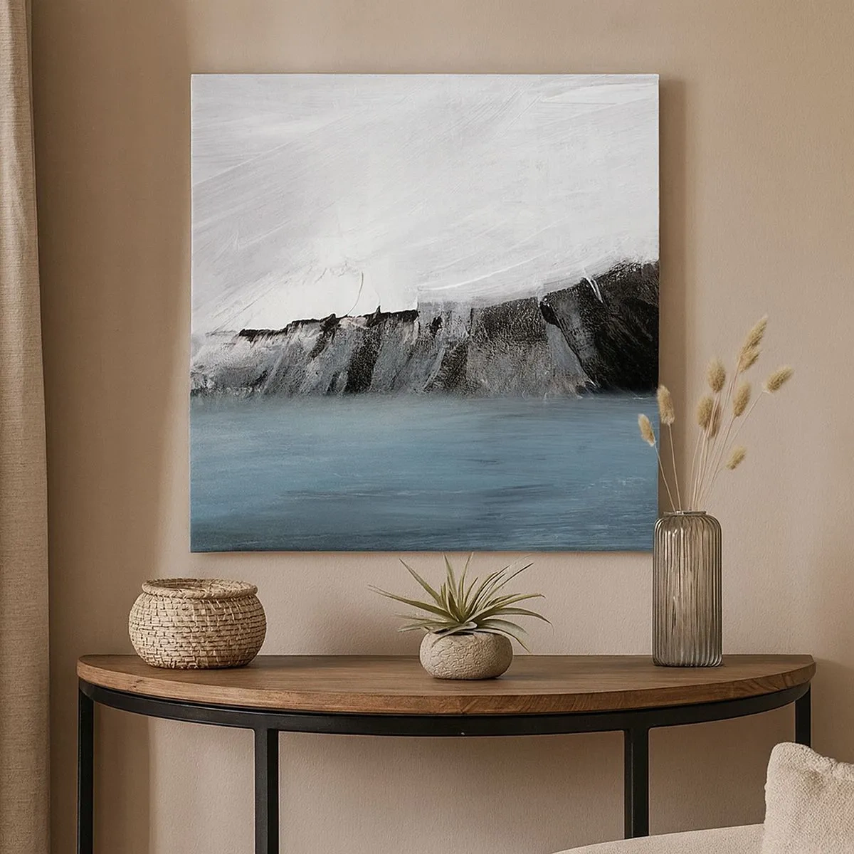 Obraz na plátne - Voda – zem: stret živlov - 30x30 cm