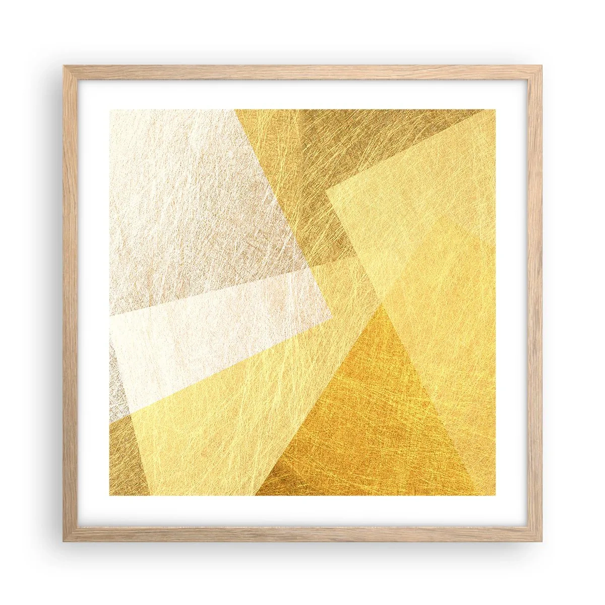 Plagát v ráme zo svetlého duba - Počasie geometrie - 50x50 cm