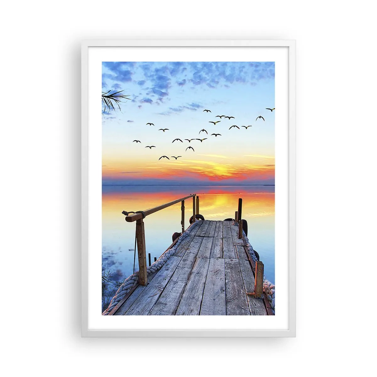 Plagát v bielom ráme - Je čas isť späť… - 50x70 cm