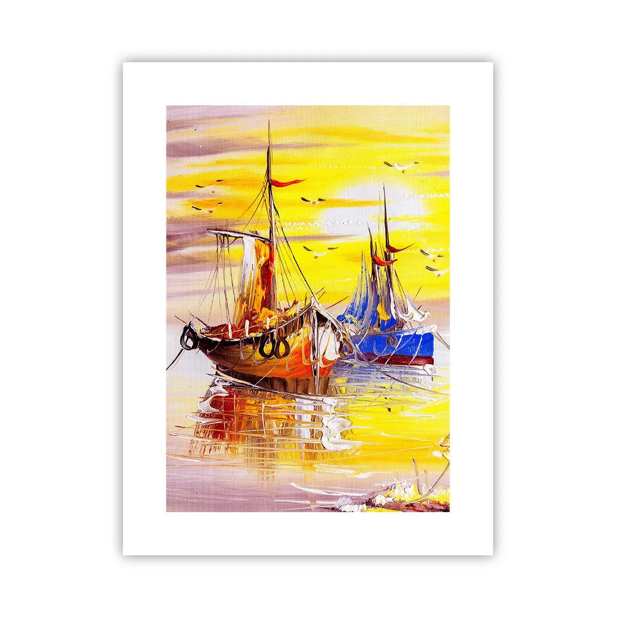 Plagát - Zaslúžený odpočinok v prístave - 30x40 cm
