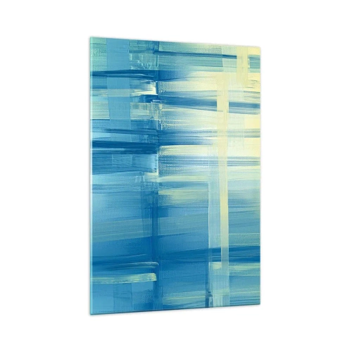 Obraz na skle - Kompozícia v tyrkyse - 70x100 cm