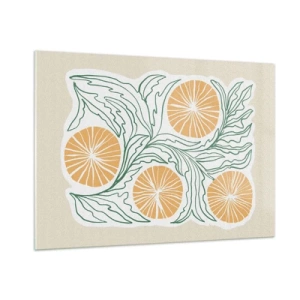 Obraz na skle - Etnicky s abstraktným nádychom - 100x70 cm