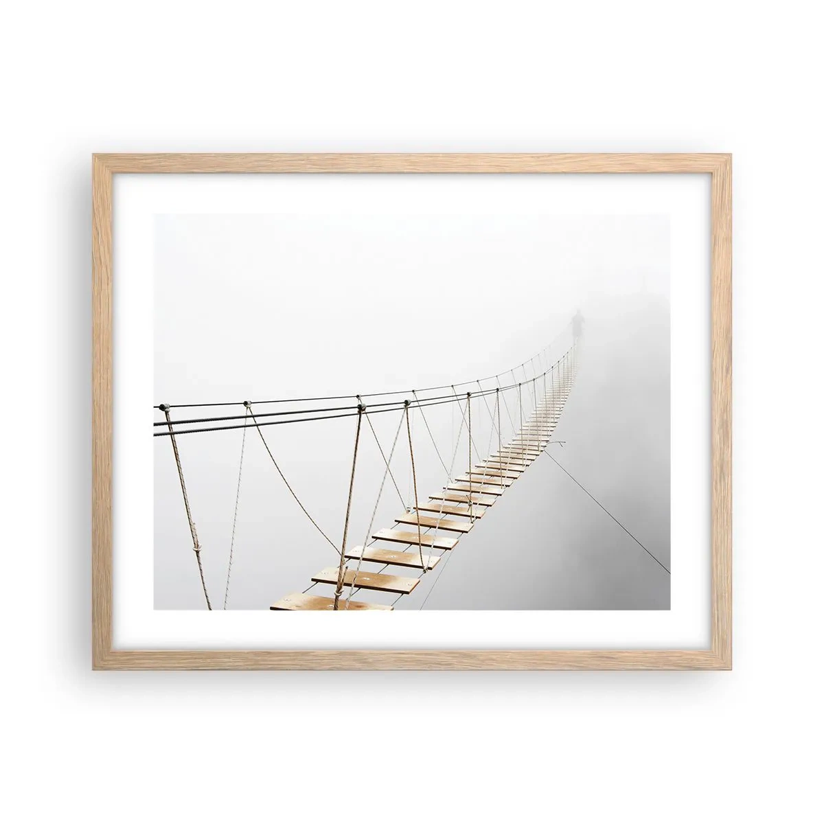 Plagát v ráme zo svetlého duba - Kam vás zavedie? - 50x40 cm