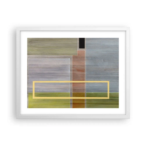 Plagát v bielom ráme - Jednoducho a v kľude - 50x40 cm