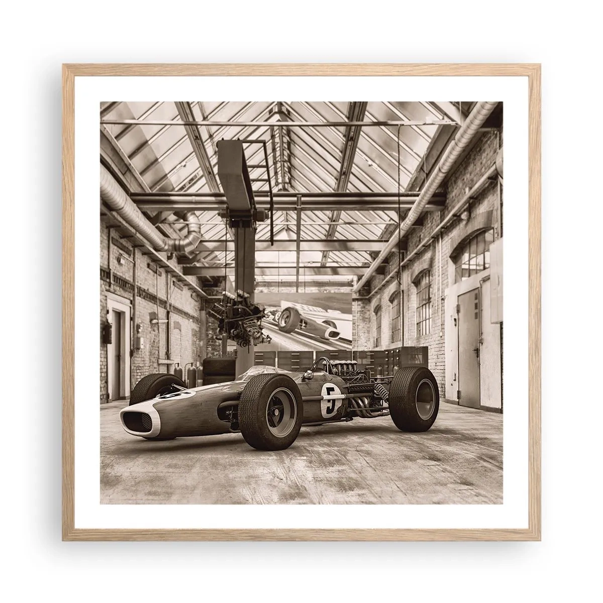 Plagát v ráme zo svetlého duba - Odpočinok víťaza - 60x60 cm