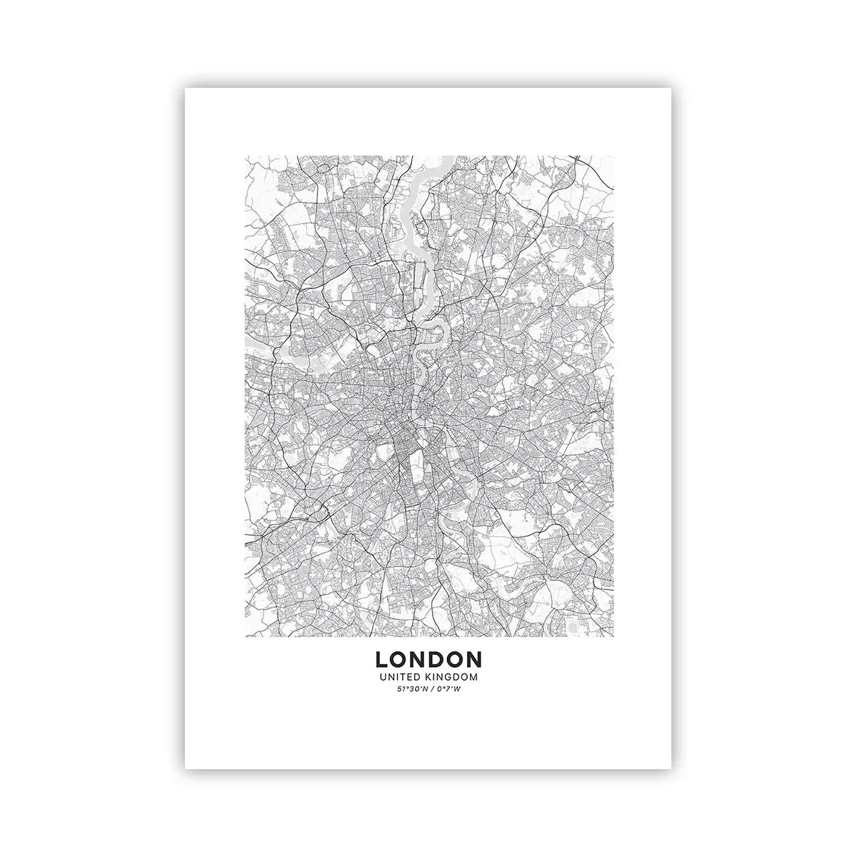 Plagát - Mapa londýnskeho labyrintu - 50x70 cm