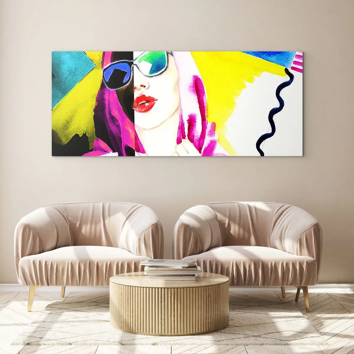 Obraz na skle - Nie som biela a nie som čierna - 160x50 cm