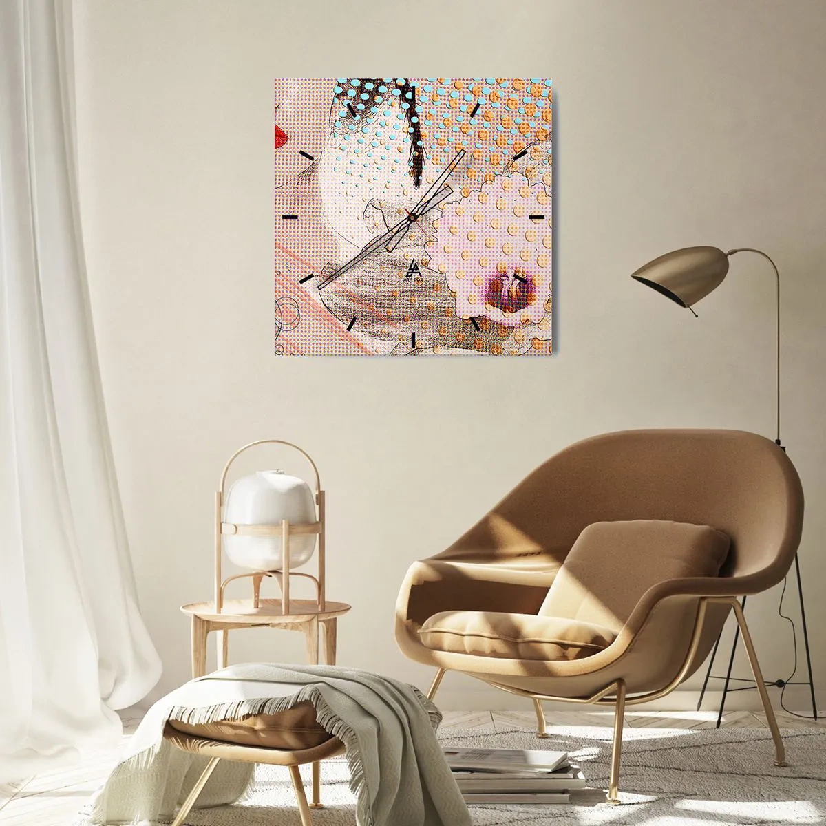 Nástenné hodiny - Komiksový heroín - 40x40 cm