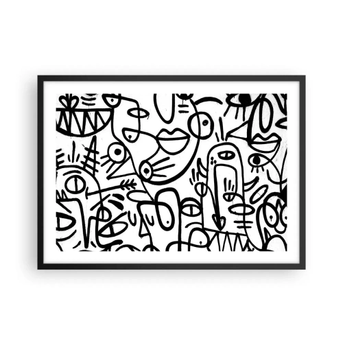 Plagát v čiernom ráme - Tváre a preludy - 70x50 cm