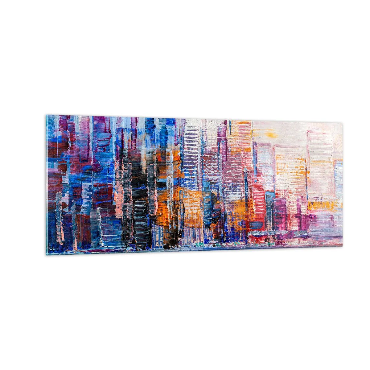 Obraz na skle - Radostná metropola - 100x40 cm